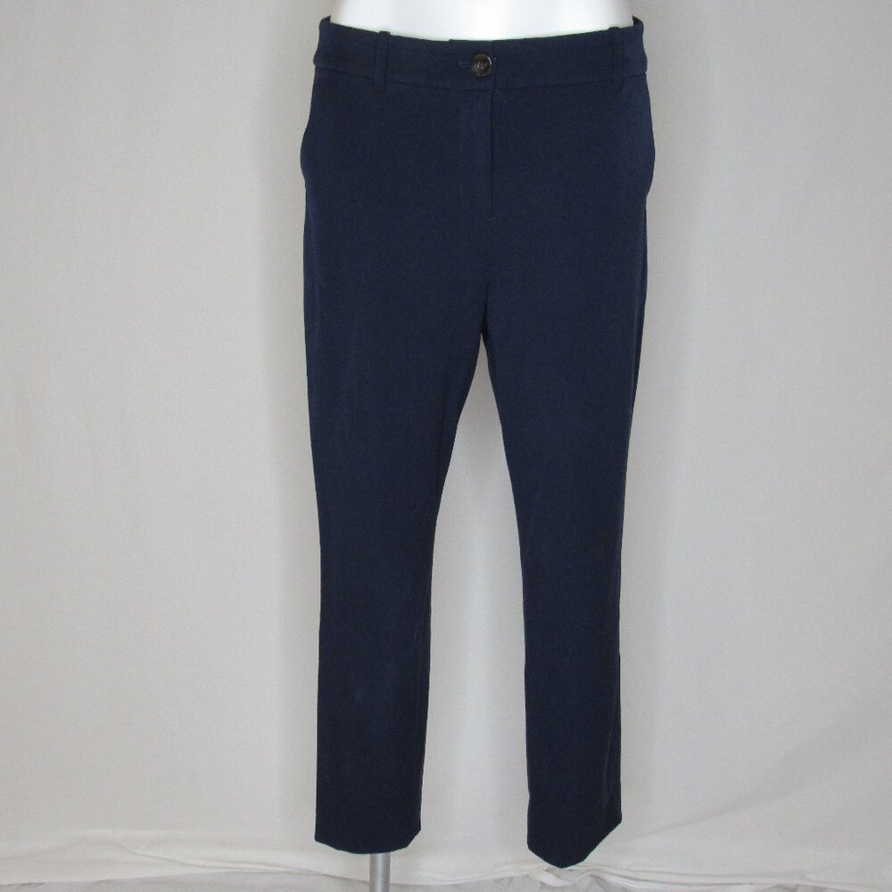 J. Crew Blue Bi Stretch Crop Ankle Trouser Pants 27 Women's 10